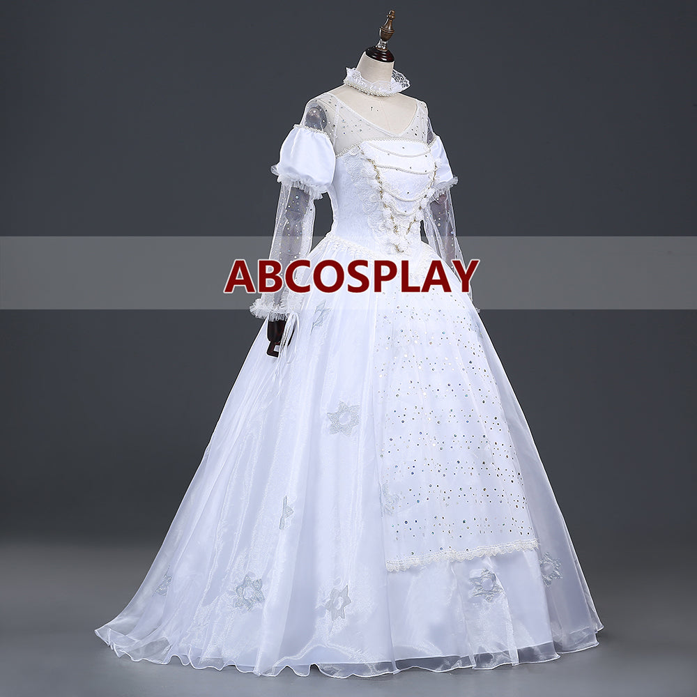 Alice In Wonderland White Queen Dress Cosplay Costume