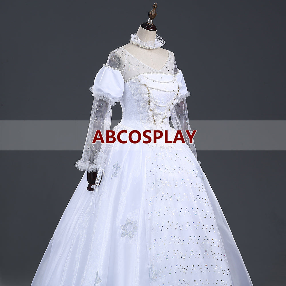 Alice In Wonderland White Queen Dress Cosplay Costume