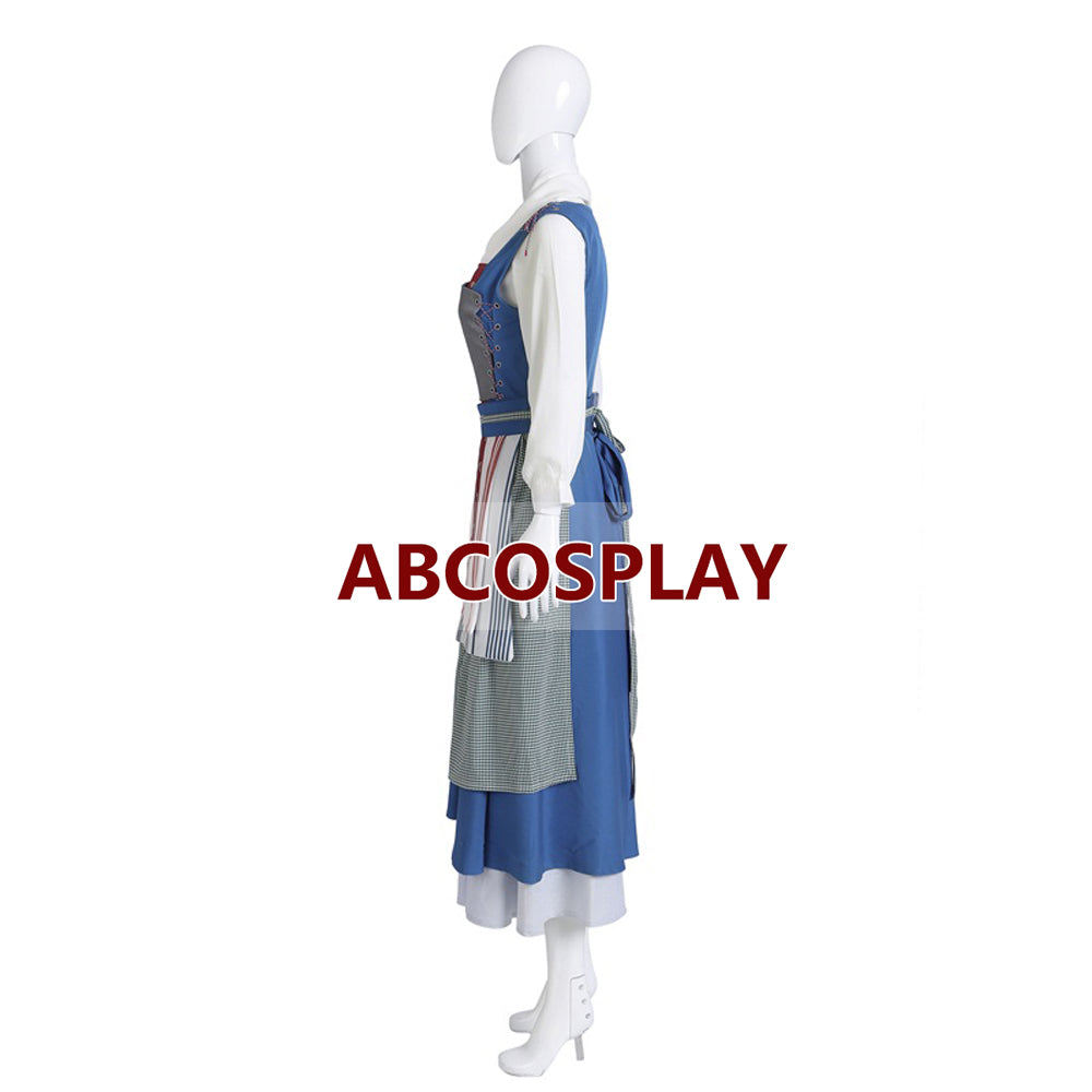 Beauty And The Beast 2015 Film Belle Maid Dress Cosplay Costume