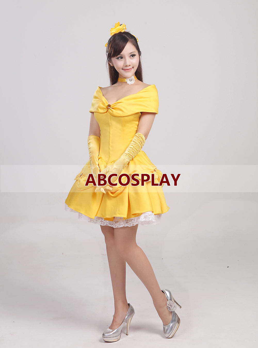 Beauty and The Beast Belle Princess Dress Short Dance Dress Cosplay Costume