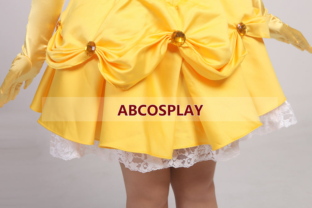 Beauty and The Beast Belle Princess Dress Short Dance Dress Cosplay Costume
