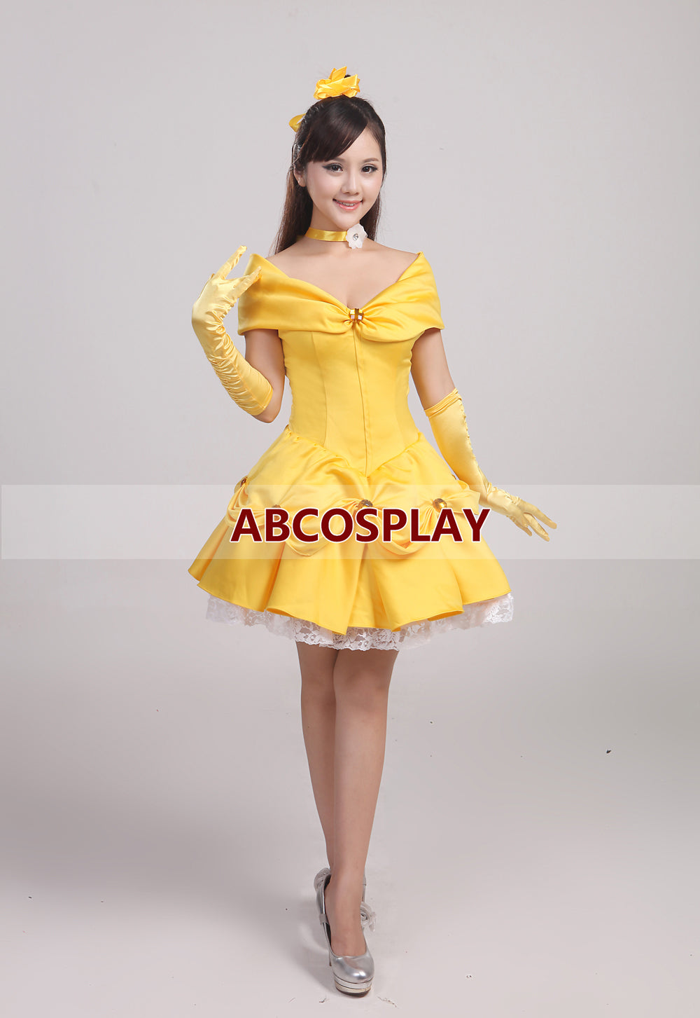 Beauty and The Beast Belle Princess Dress Short Dance Dress Cosplay Costume
