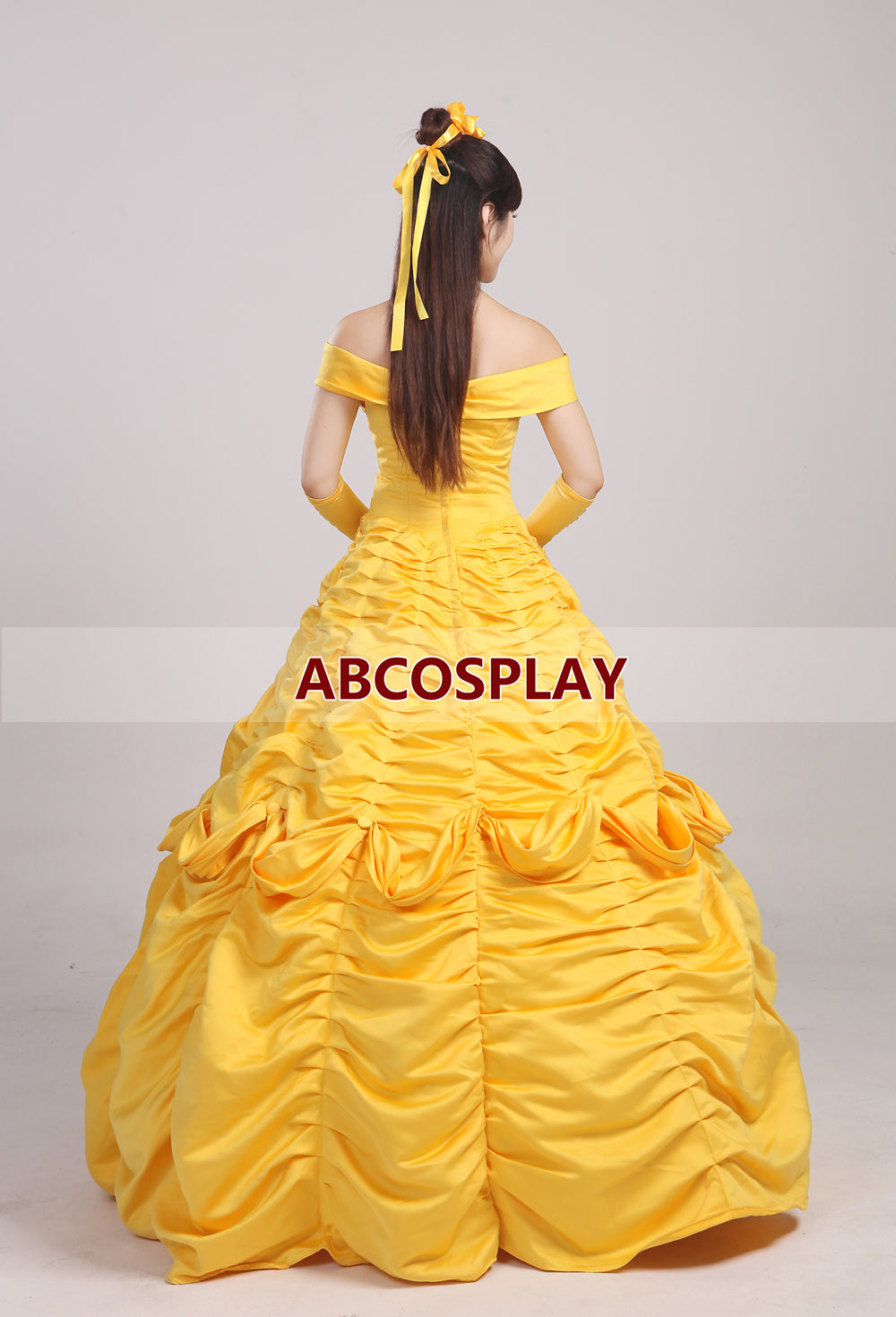Beauty and The Beast Belle Princess Dress Yellow Woman Cosplay Costume
