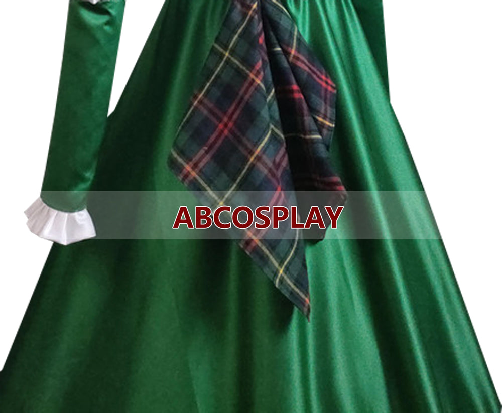 Brave Merida Princess Dress Green Cosplay Costume