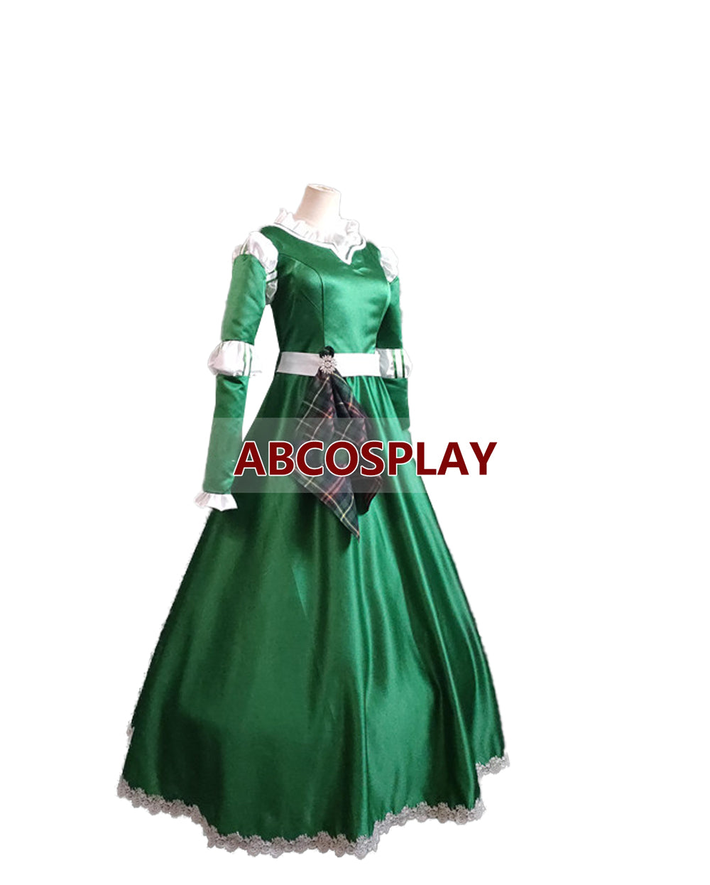Brave Merida Princess Dress Green Cosplay Costume