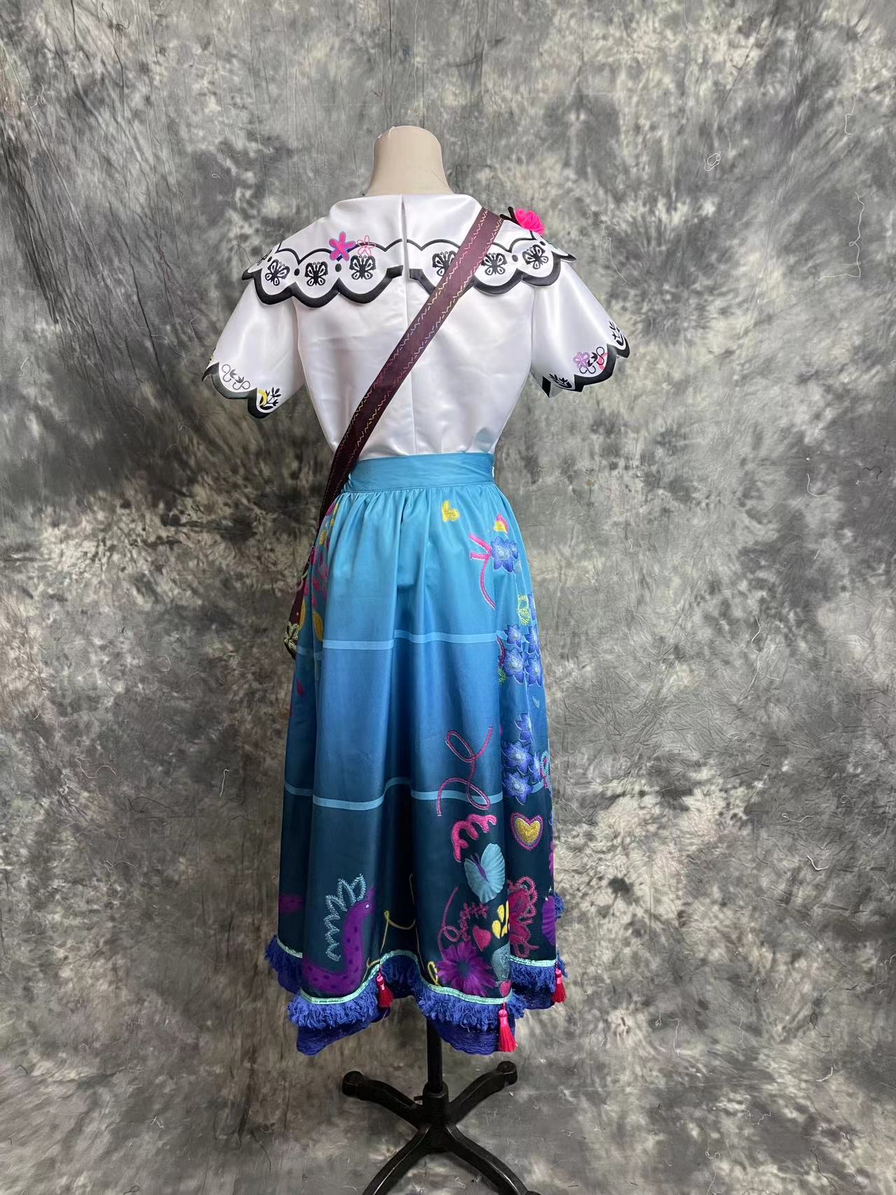 Encanto Mirabel Dolores Printed Dress Cosplay Costumes