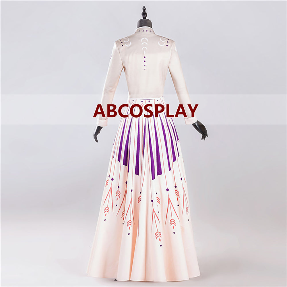 Frozen 2 Anna Printed Dress Cosplay Costume Luxury