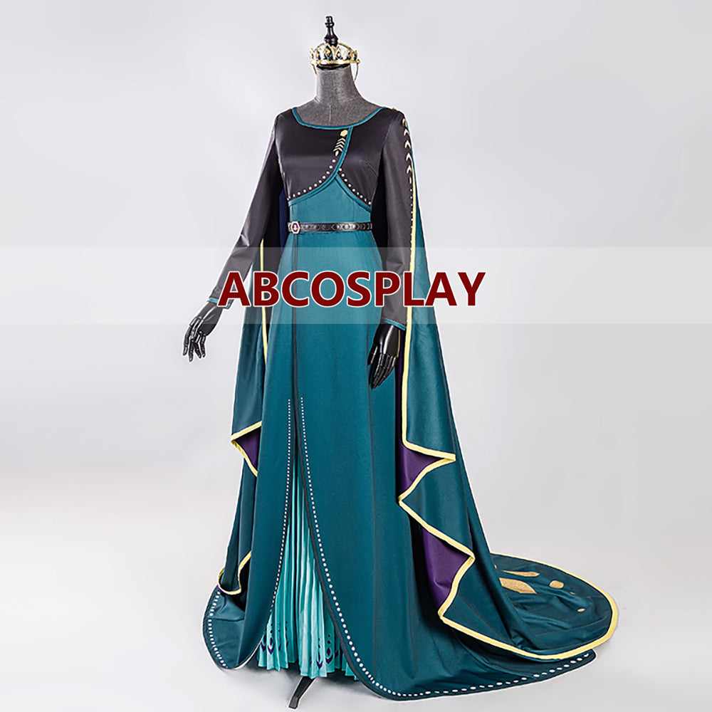 Frozen 2 Anna Printed Dress Luxury Cosplay Costume