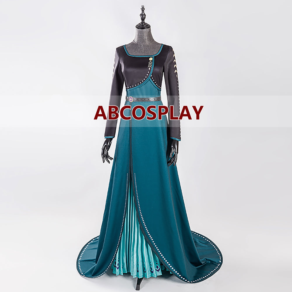 Frozen 2 Anna Printed Dress Luxury Cosplay Costume