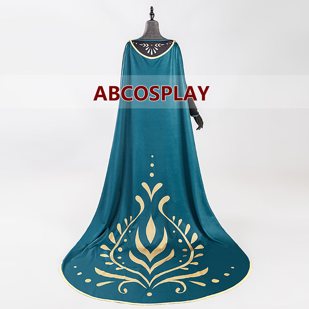 Frozen 2 Anna Printed Dress Luxury Cosplay Costume