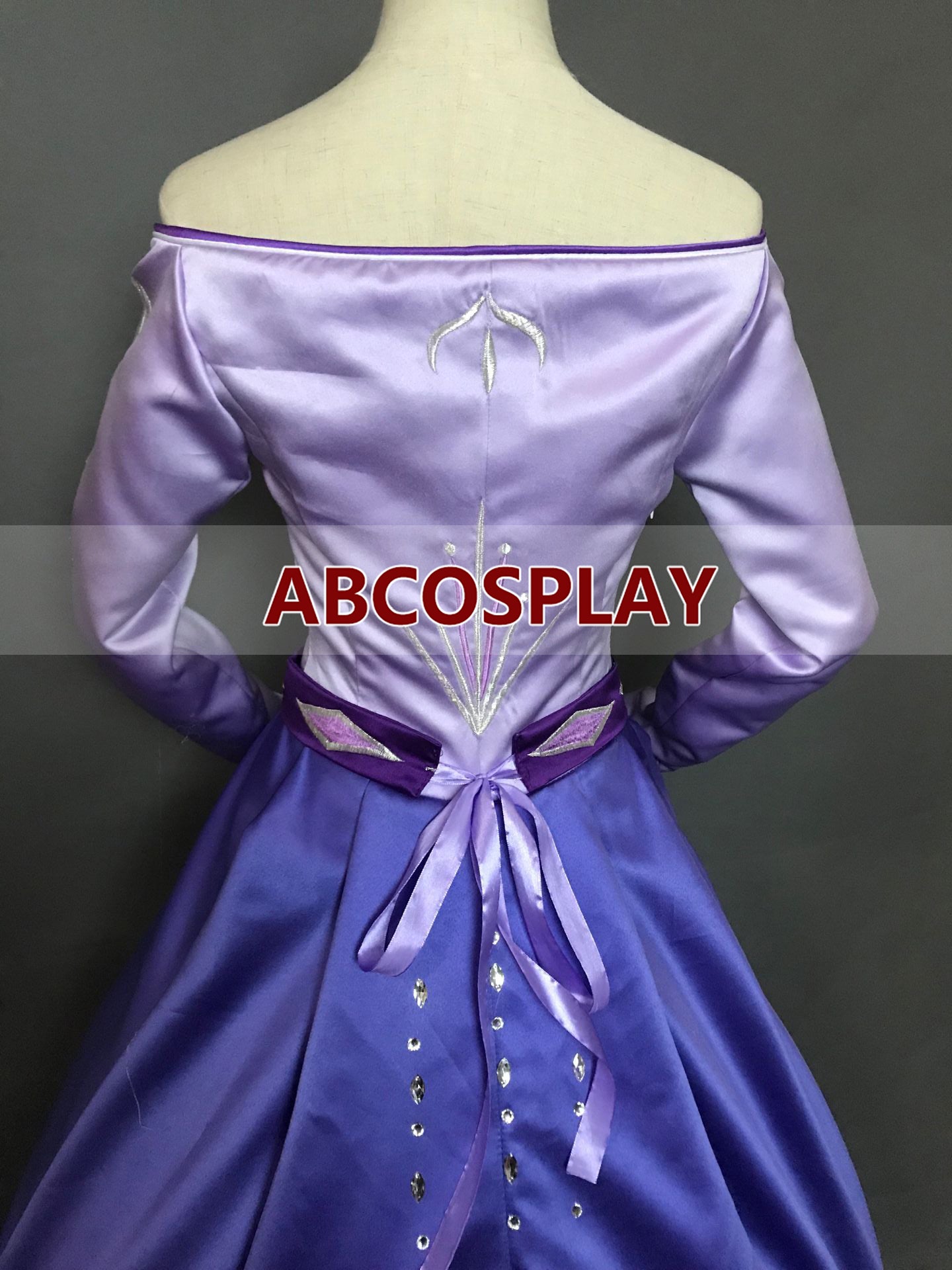 Frozen 2 Elsa Embroidery Dress Luxury Style Cosplay Costume