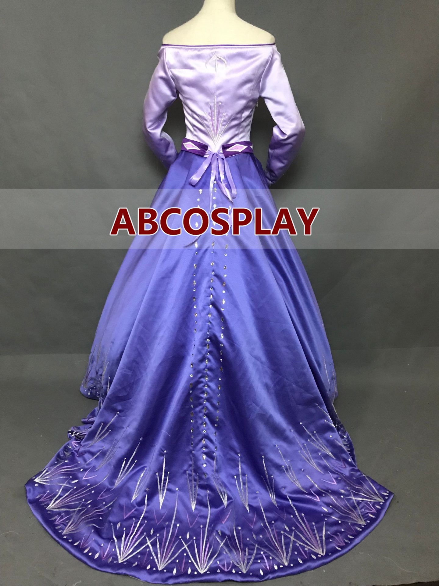 Frozen 2 Elsa Embroidery Dress Luxury Style Cosplay Costume