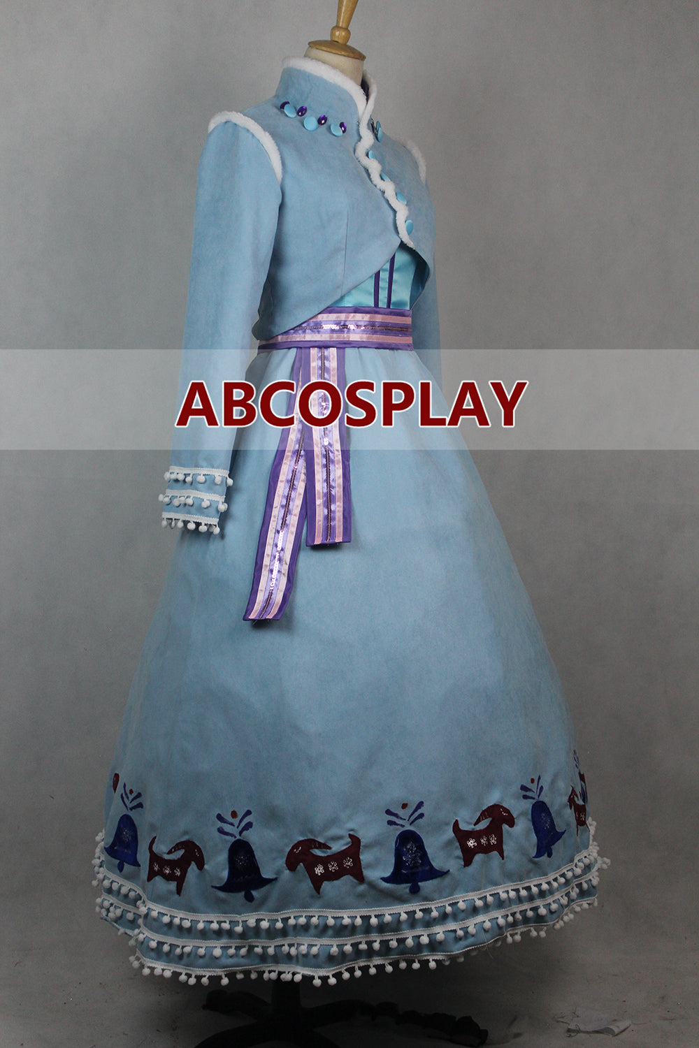 Princess Frozen Anna Adventure Deluxe Style Dress Cosplay Costume
