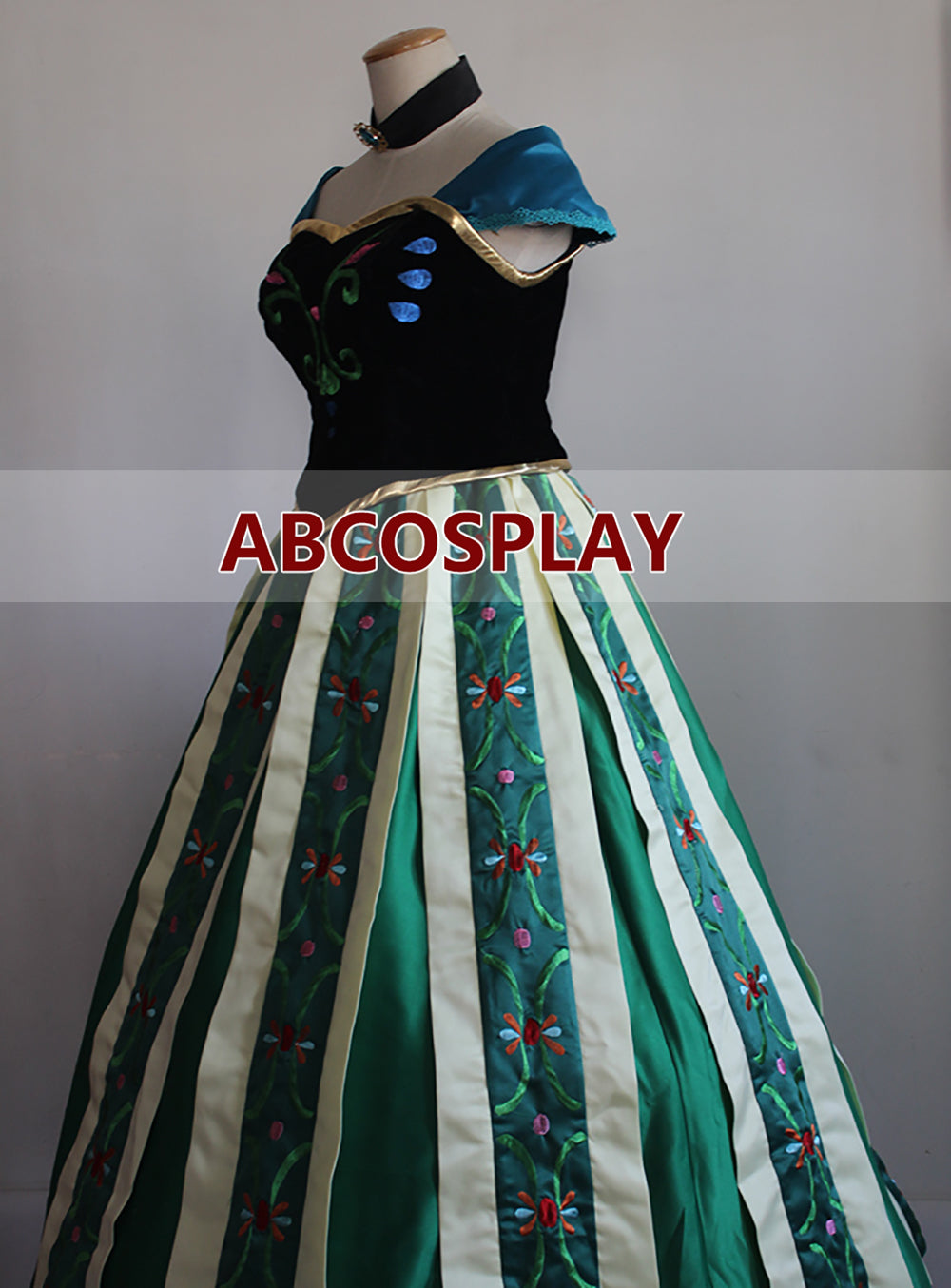 Frozen Anna Embroidery Dress Style 2 Cosplay Costume