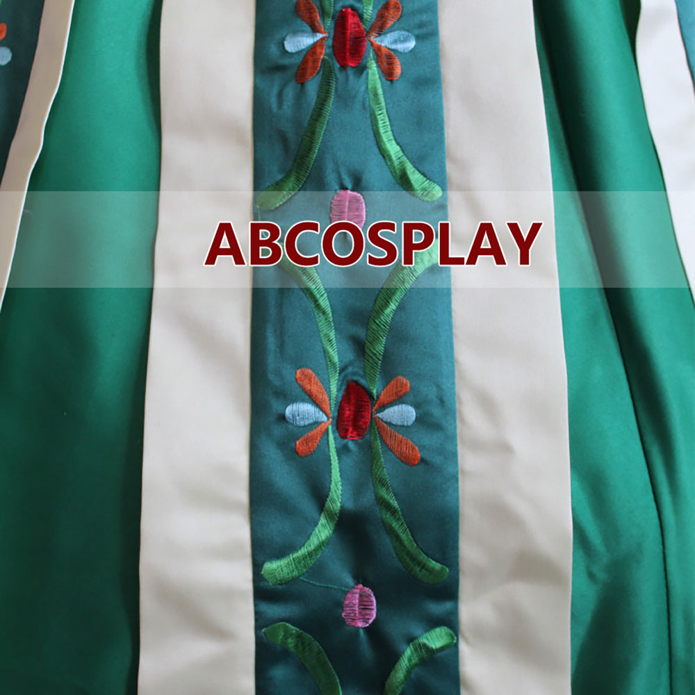 Frozen Anna Embroidery Dress Style 2 Cosplay Costume