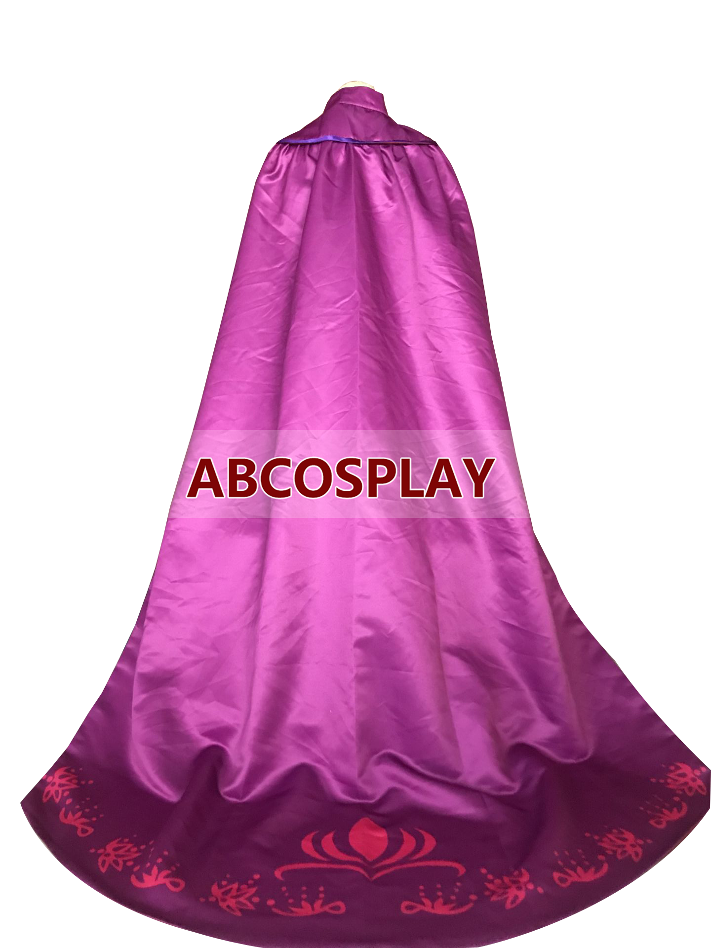 Princess Frozen Elsa Printed Dress Cloak Cosplay Costume