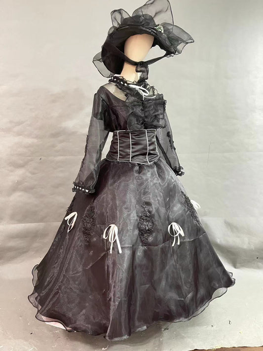 Mary Poppins Black Dress Cosplay Costume