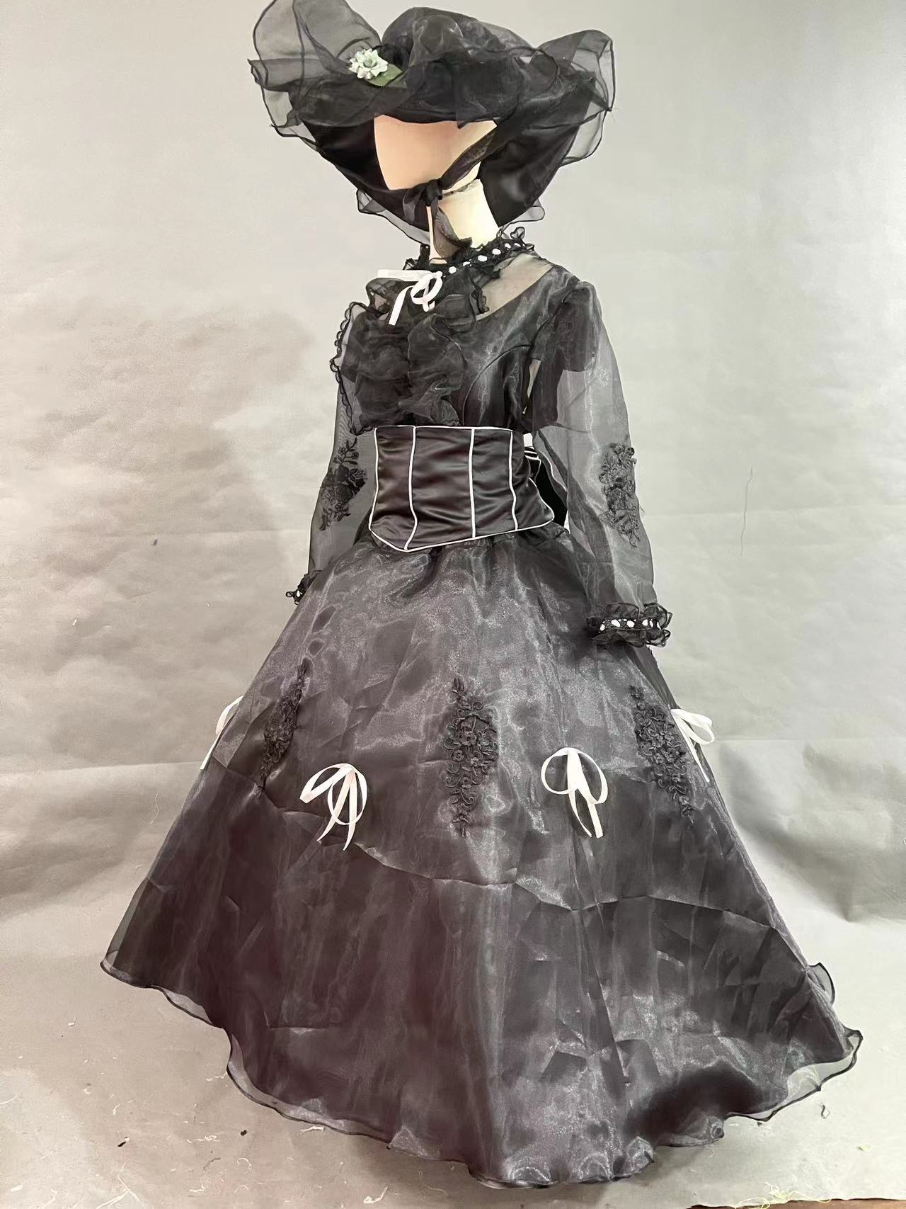 Mary Poppins Black Dress Cosplay Costume