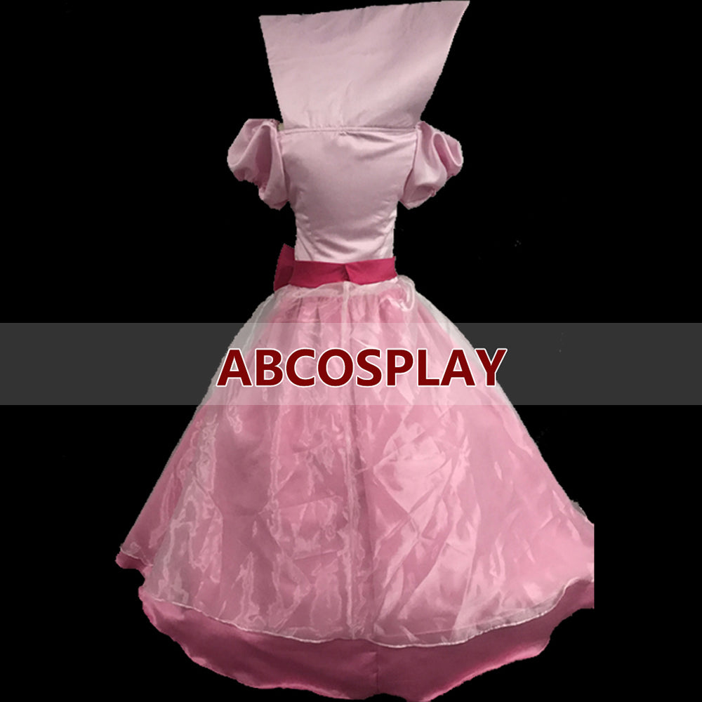 Princess And The Frog Princess Charlotte Pink Dress Cosplay Costume