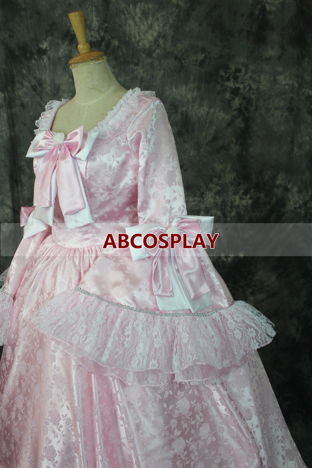 Sleeping Beauty Aurora Pink Brocade Dress Cosplay Costume