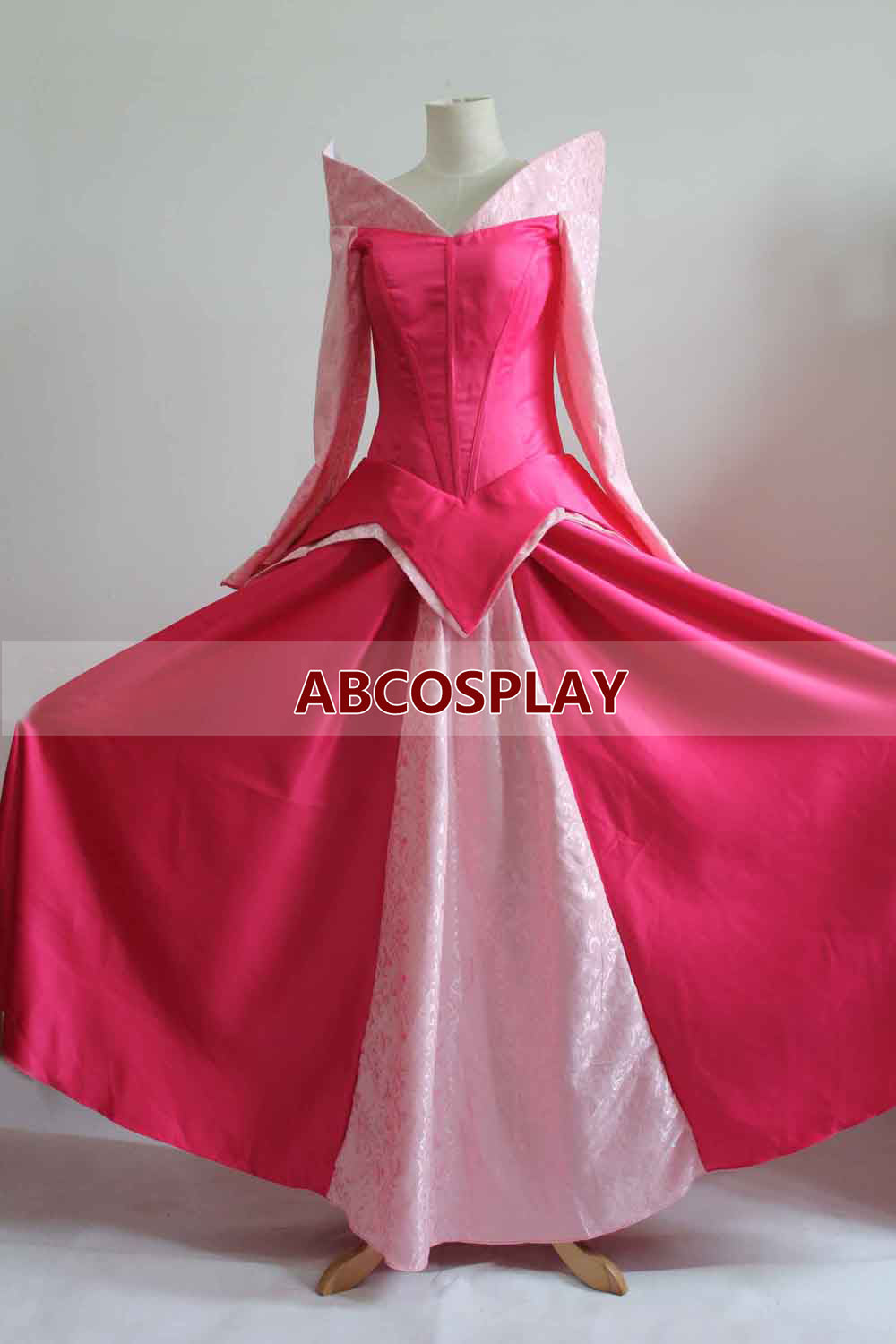 Sleeping Beauty Aurora Pink Princess Dress Cosplay Costume,Princess