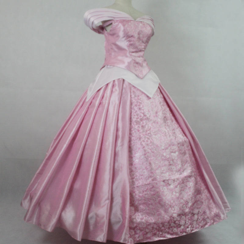 Sleeping Beauty Aurora Princess Dress Pink Cosplay Costume