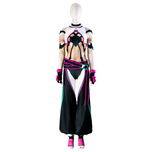 Street Fighter 6 Juri Jumpsuit Cosplay Costumes Free Shipping