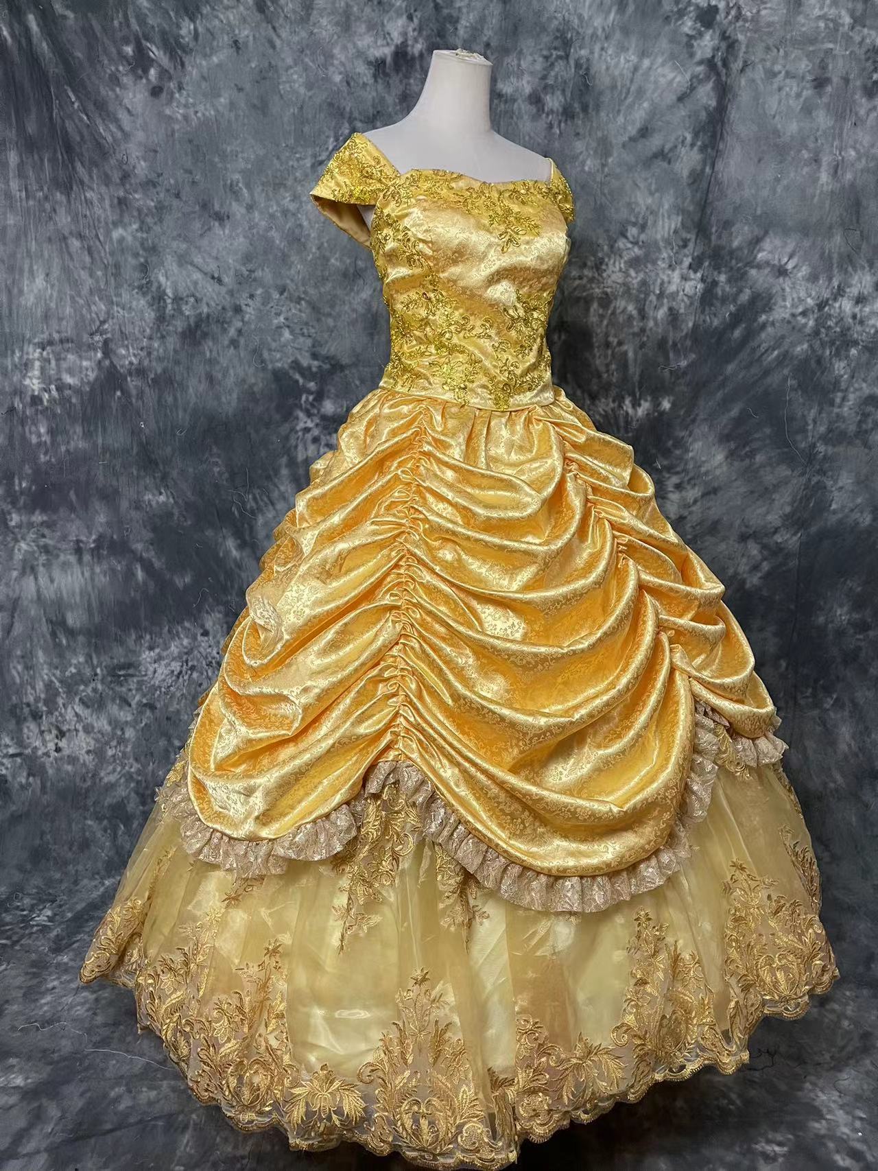 Beauty And The Beast Princess Belle Dress Cosplay Costume