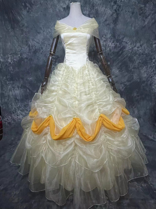 Beauty And The Beast Princess Belle Dress Cosplay Costume