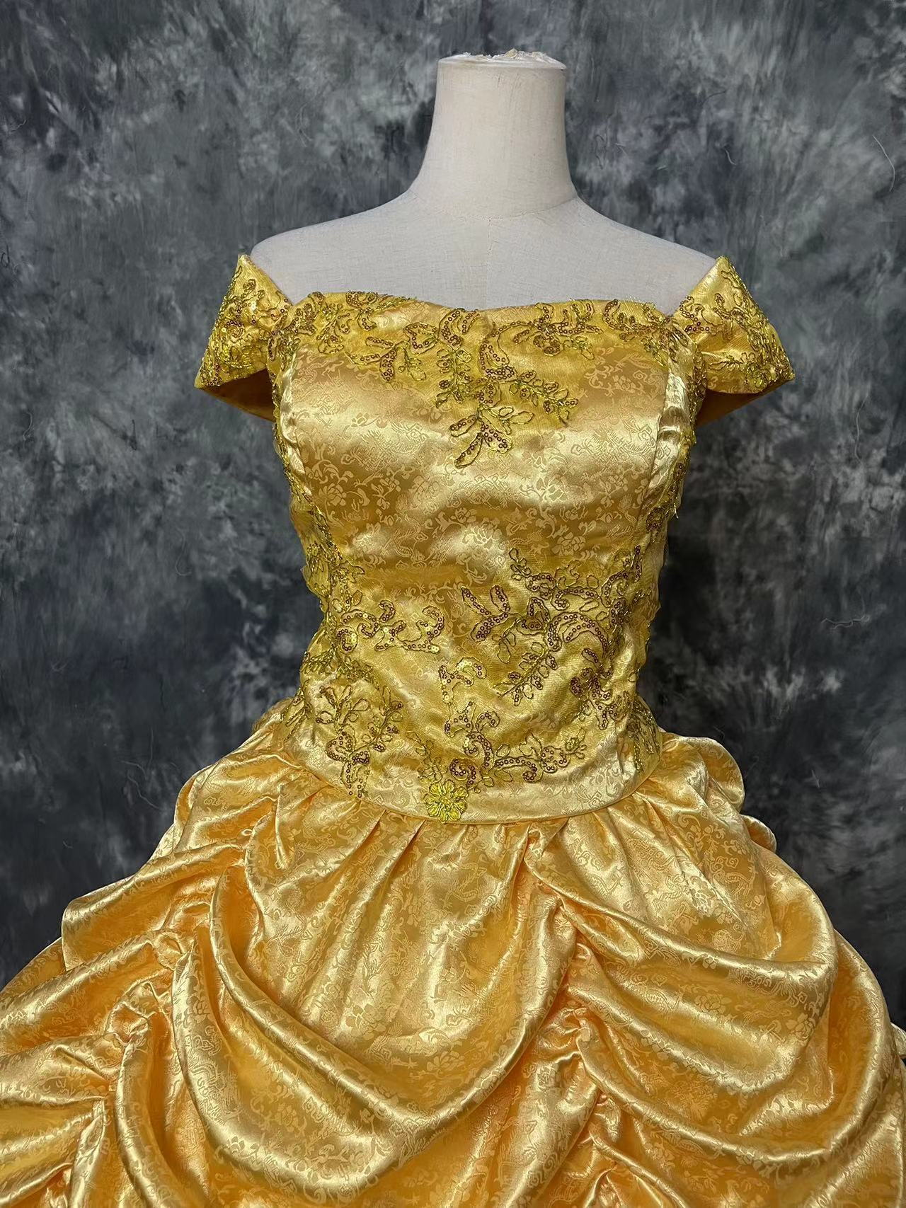 Beauty And The Beast Princess Belle Dress Cosplay Costume