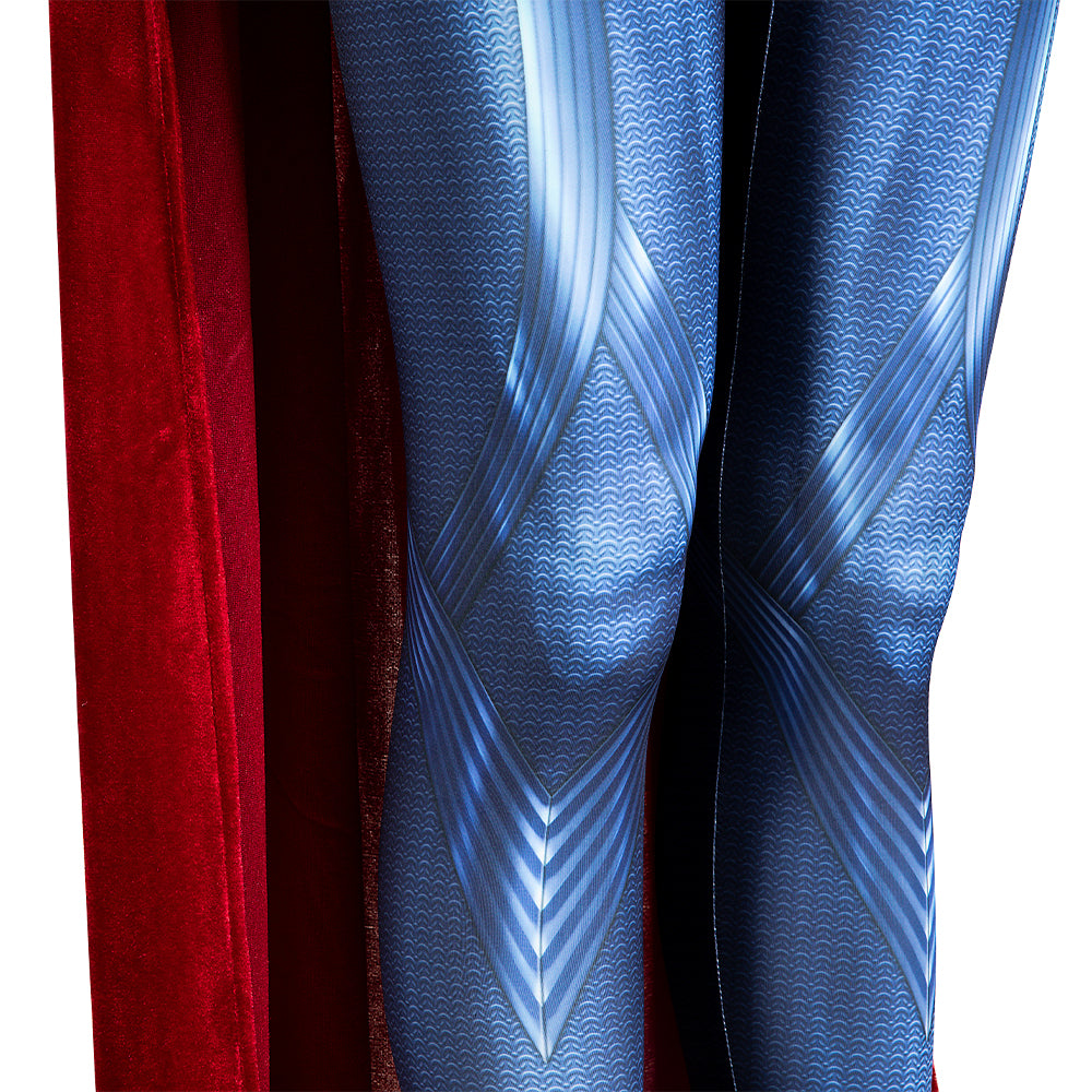 The Flash Supergirl Kara Zor-El Cosplay Costume Jumpsuit Cape Halloween Free Shipping