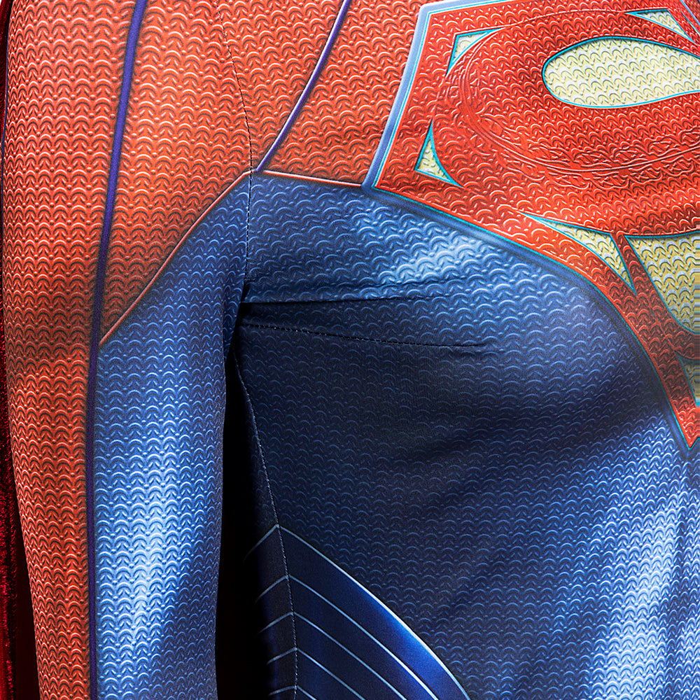 The Flash Supergirl Kara Zor-El Cosplay Costume Jumpsuit Cape Halloween Free Shipping
