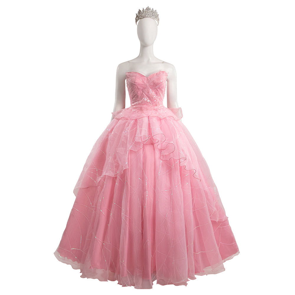 Princess Wicked Glinda Pink Dress Cosplay Costumes, Princess Glinda Dress Abcosplay Princess Wicked Glinda Pink Dress Cosplay Costumes, Princess Glinda Dress Abcosplay