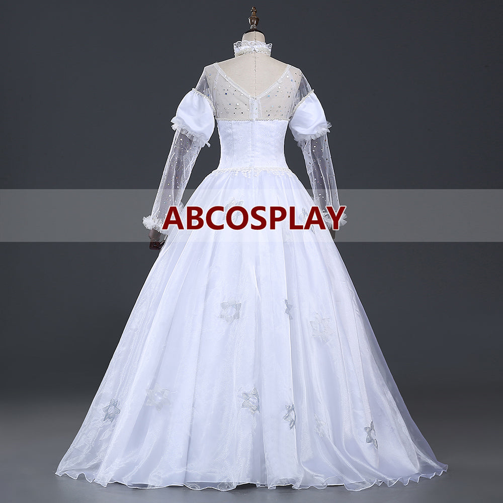 Alice In Wonderland White Queen Dress Cosplay Costume