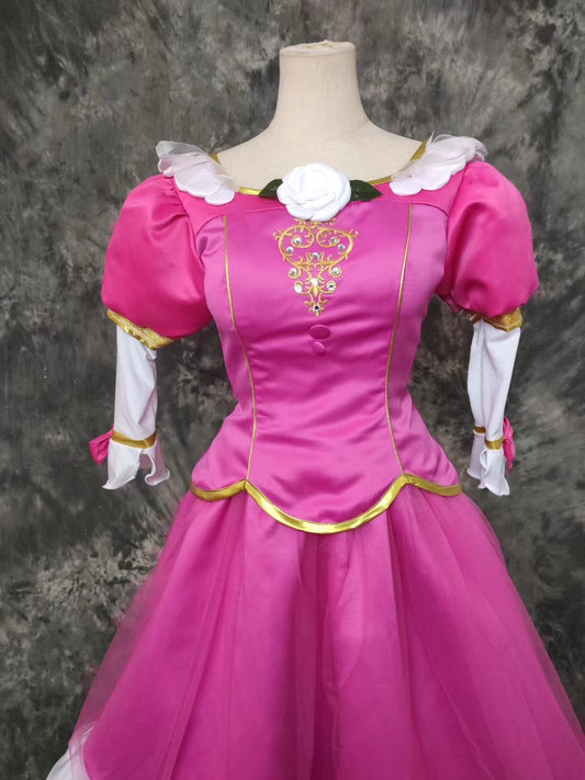 Barbie Pink Princess Dress Cosplay Costume