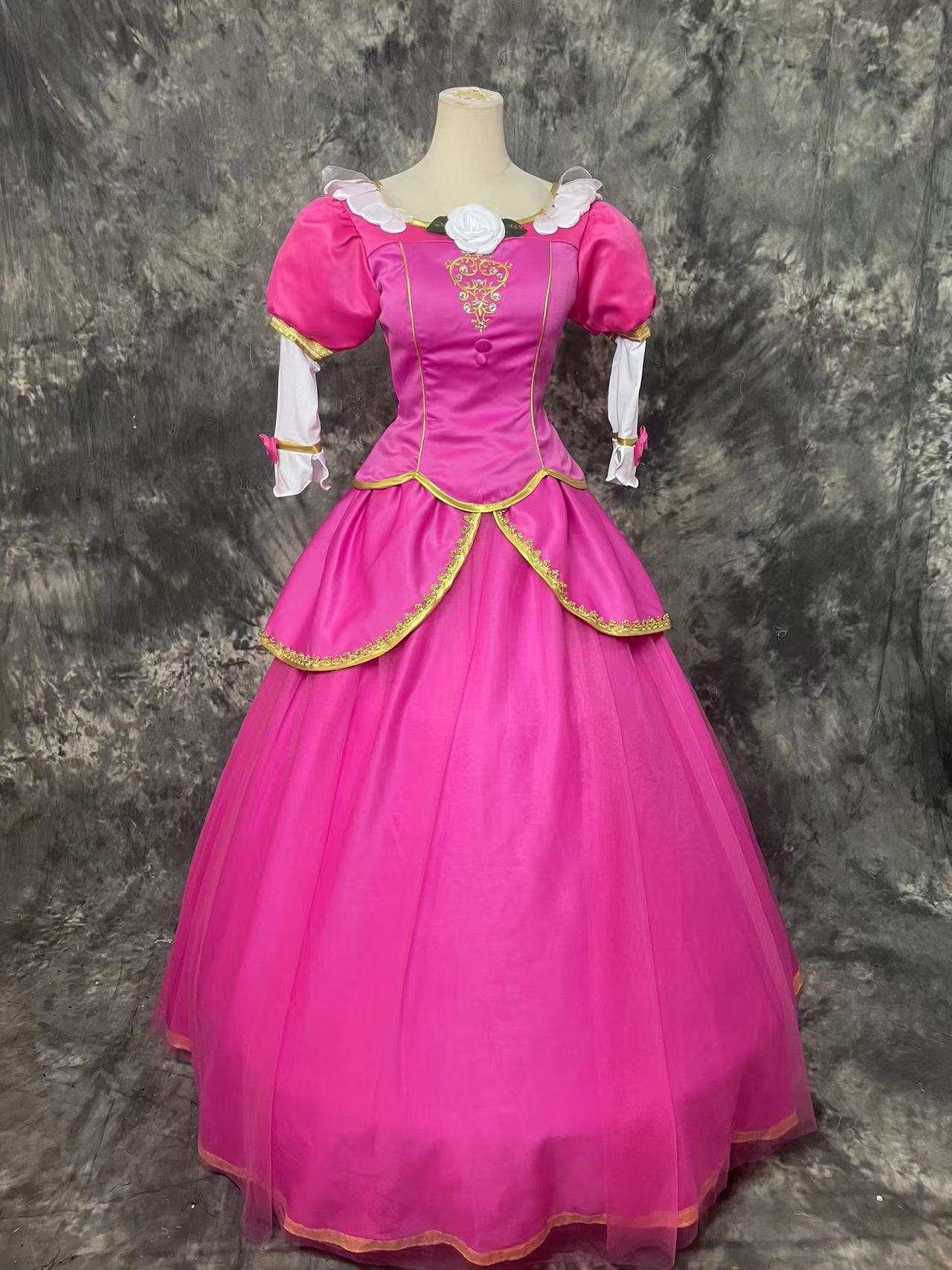 Barbie Pink Princess Dress Cosplay Costume