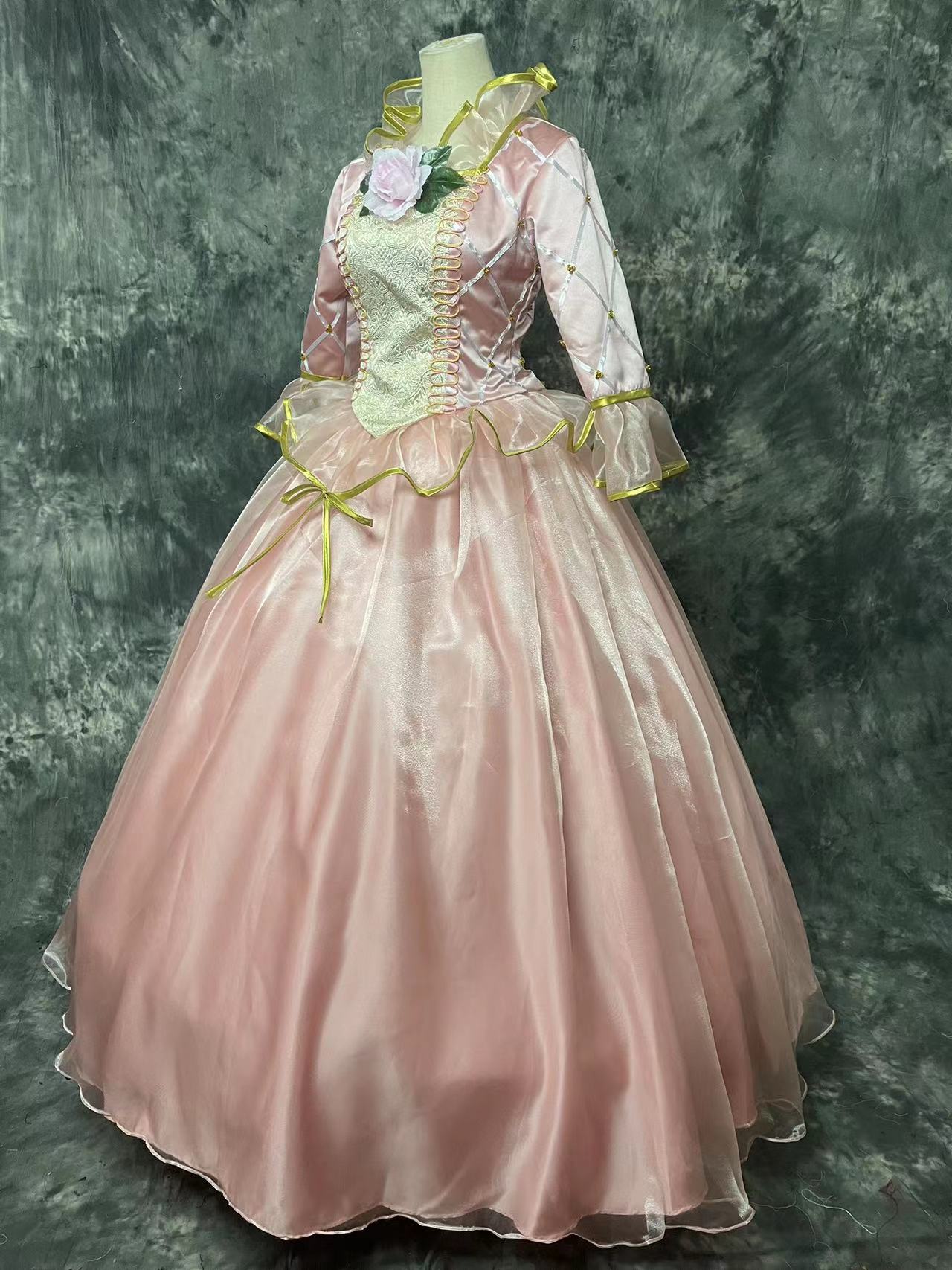 Barbie Champagne Princess Dress Cosplay Costume