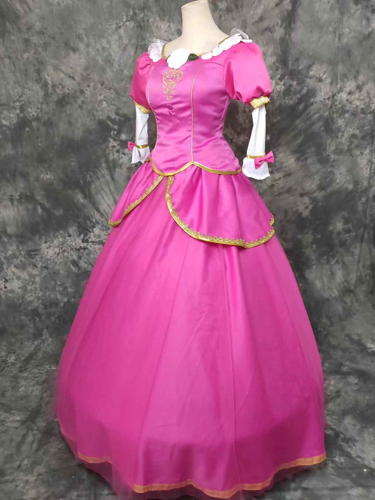 Barbie Pink Princess Dress Cosplay Costume
