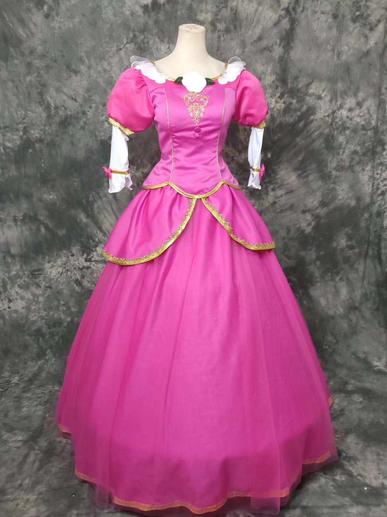 Barbie Pink Princess Dress Cosplay Costume