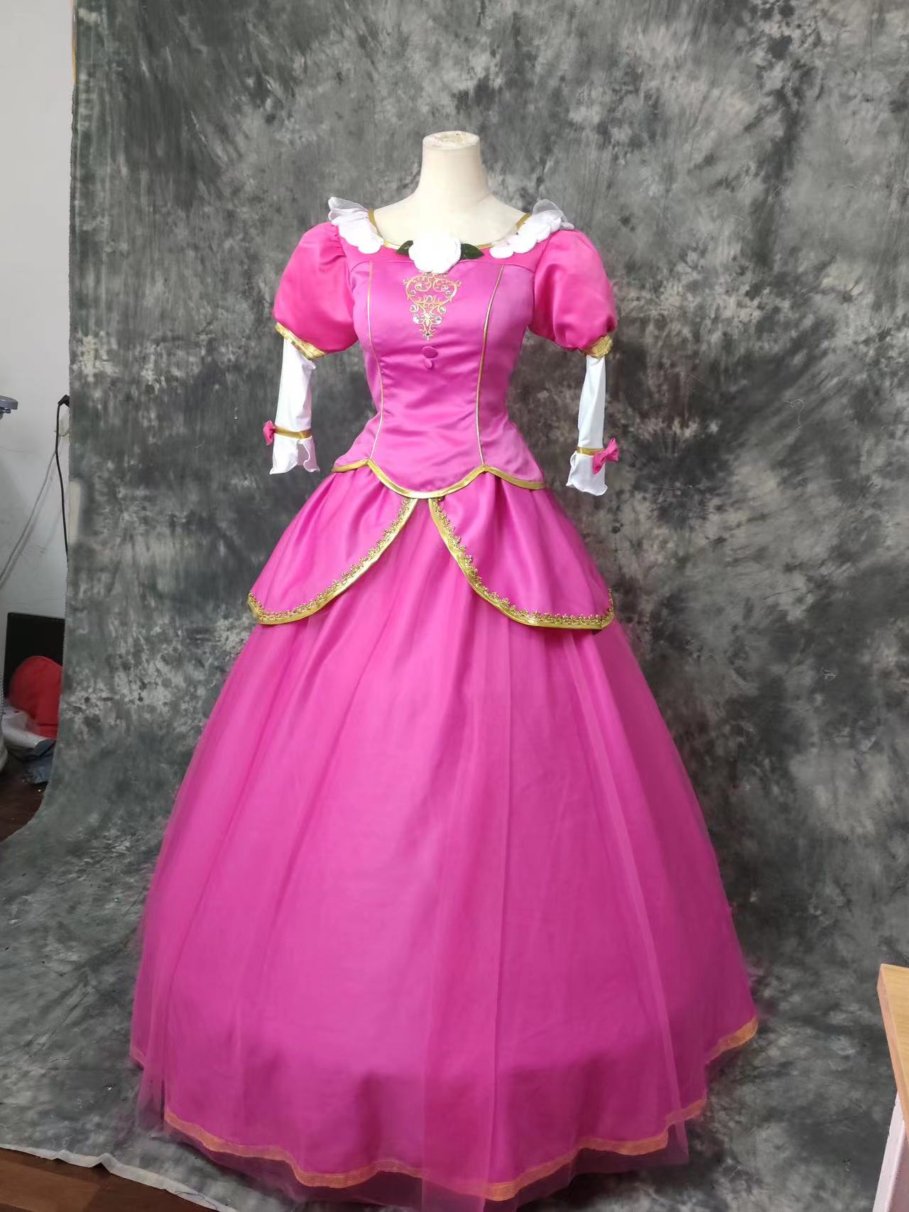 Barbie Pink Princess Dress Cosplay Costume