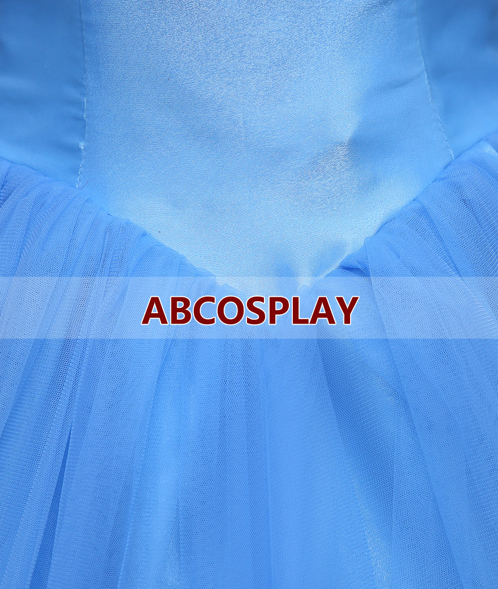 Princess Cinderella Blue Butterfly Dress Cosplay Costumes