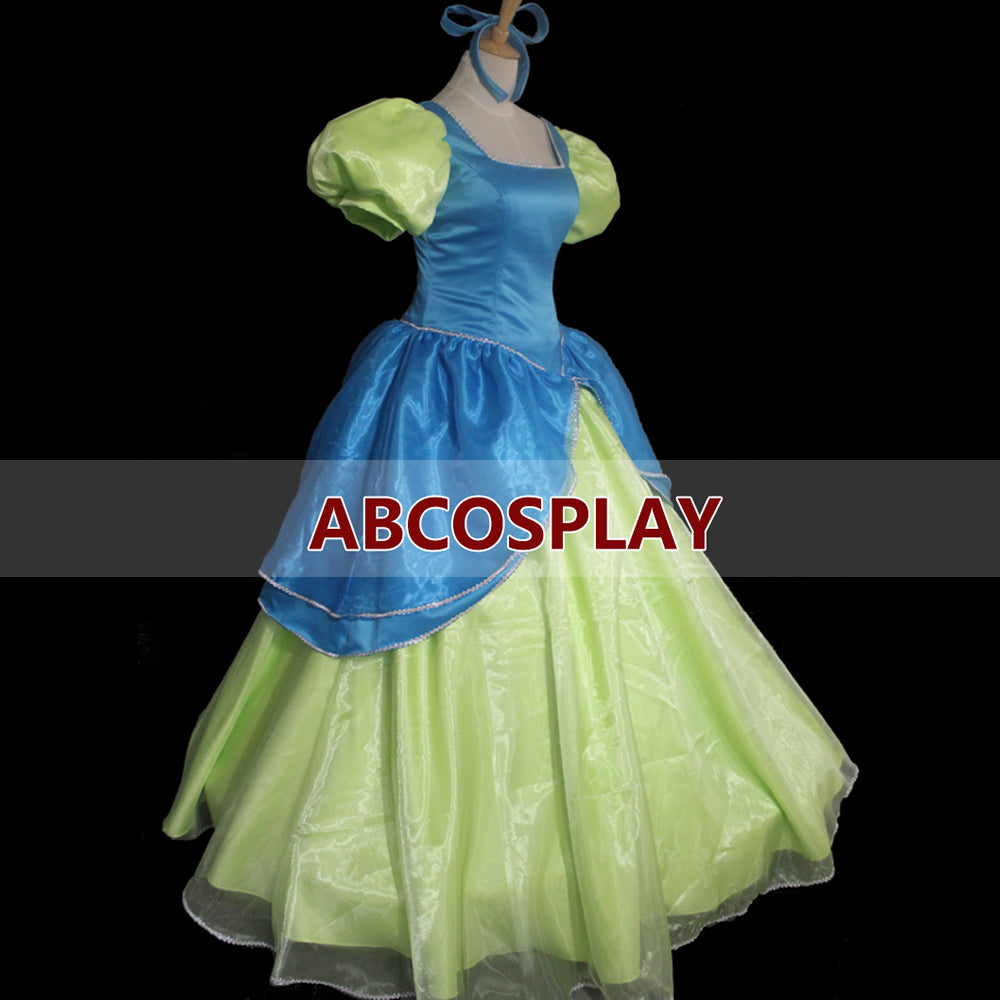Cinderella Evil Sister Drizella Green Dress Woman Girls Cosplay Costume