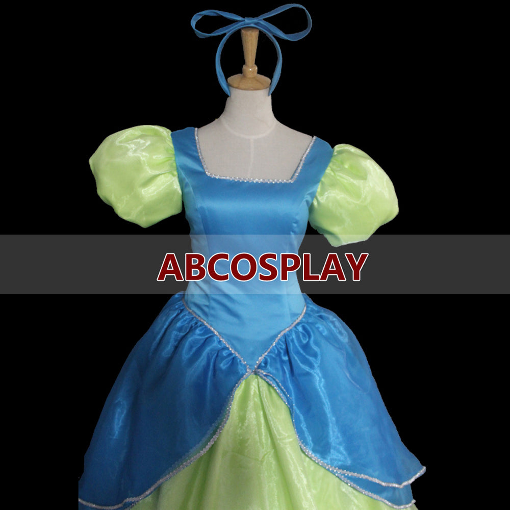 Cinderella Evil Sister Drizella Green Dress Woman Girls Cosplay Costume