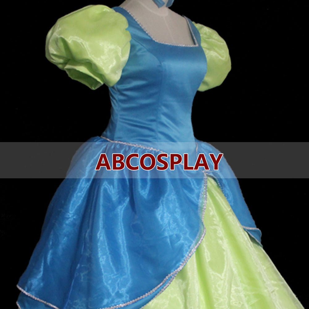 Cinderella Evil Sister Drizella Green Dress Woman Girls Cosplay Costume