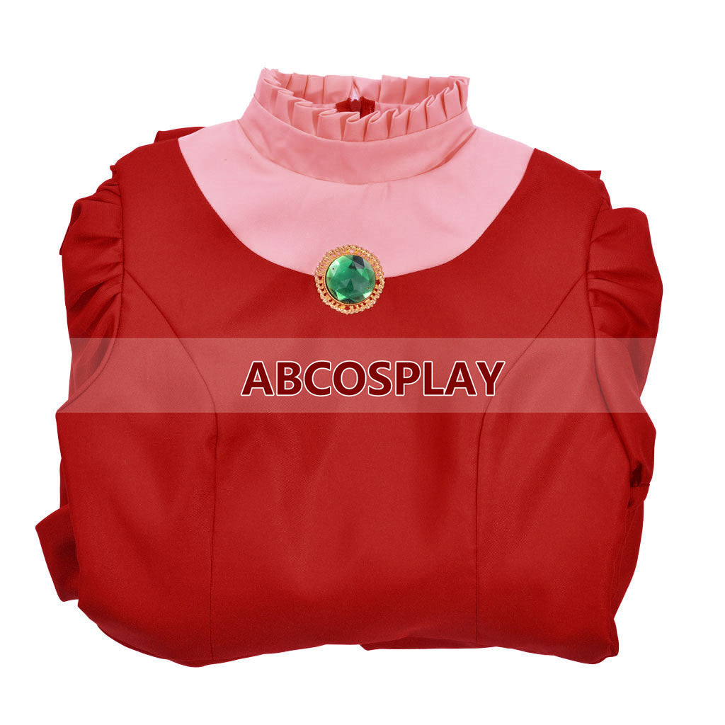 Princess Cinderella Fairy Mother Red Dress Cosplay Costumes