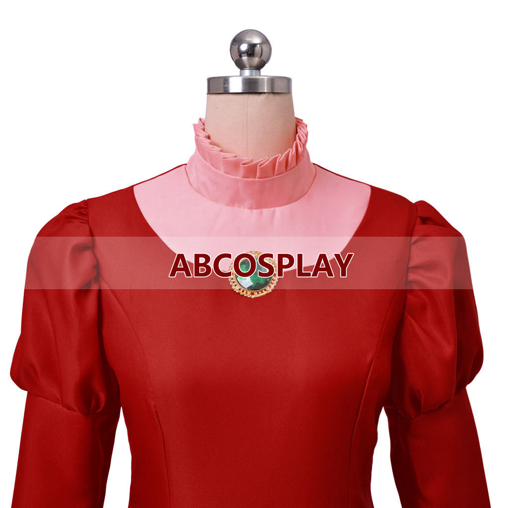 Princess Cinderella Fairy Mother Red Dress Cosplay Costumes