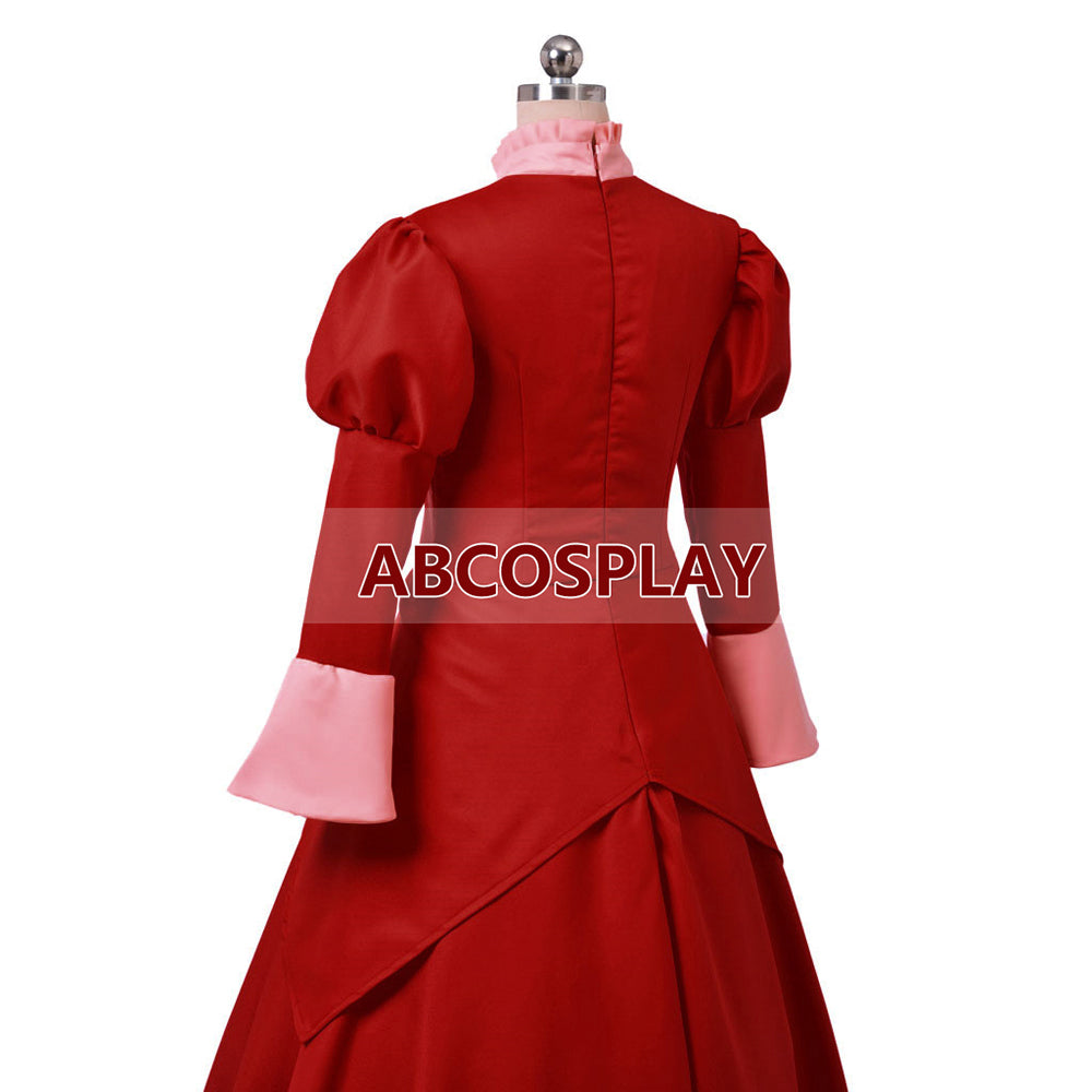 Princess Cinderella Fairy Mother Red Dress Cosplay Costumes