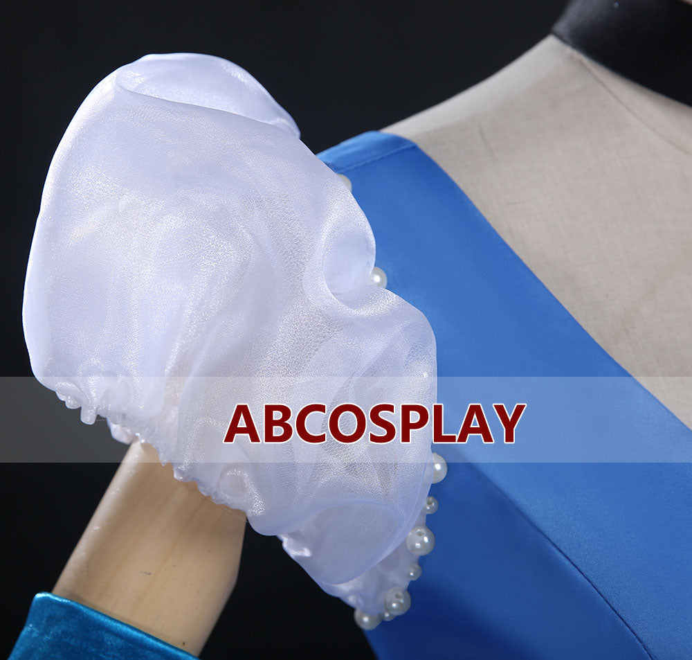 Princess Cinderella Blue Dress Woman Cosplay Costume