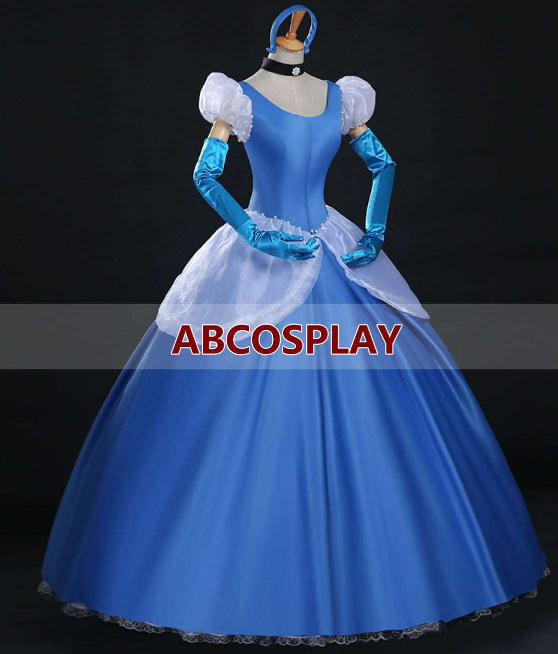 Princess Cinderella Blue Dress Woman Cosplay Costume