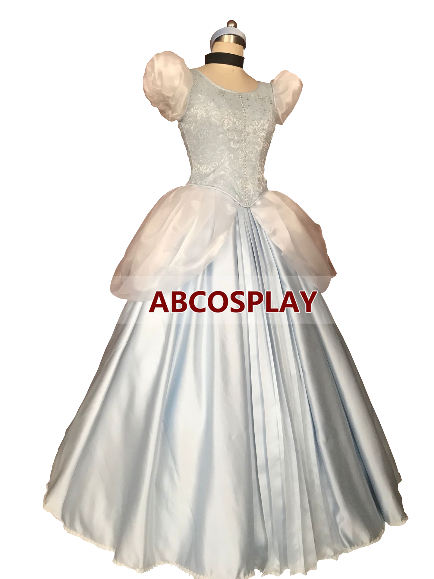 Princess Cinderella Satin Dress Cosplay Costumes